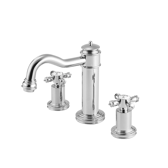 Vòi lưu vực rộng rãi hai tay cầm W / Thanh nâng
